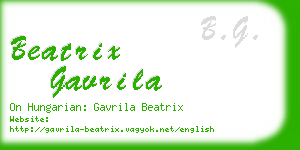 beatrix gavrila business card
